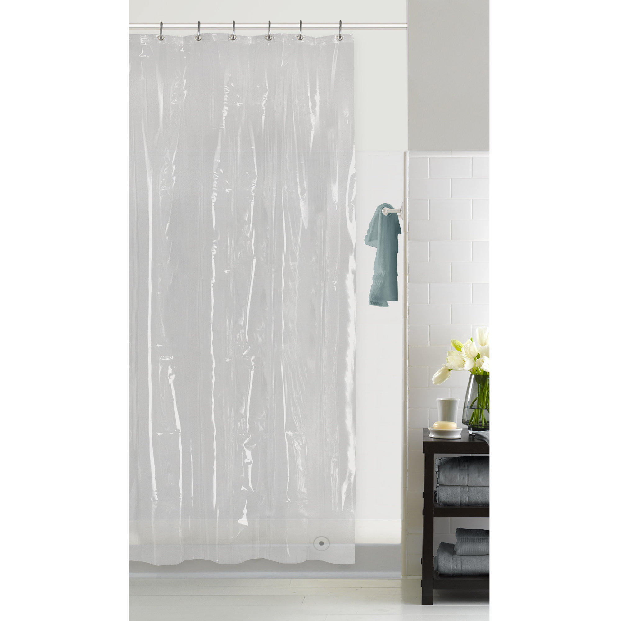 Latitude Run® Baysenie EVA Clear Stall-Sized Shower Curtain Liner ...