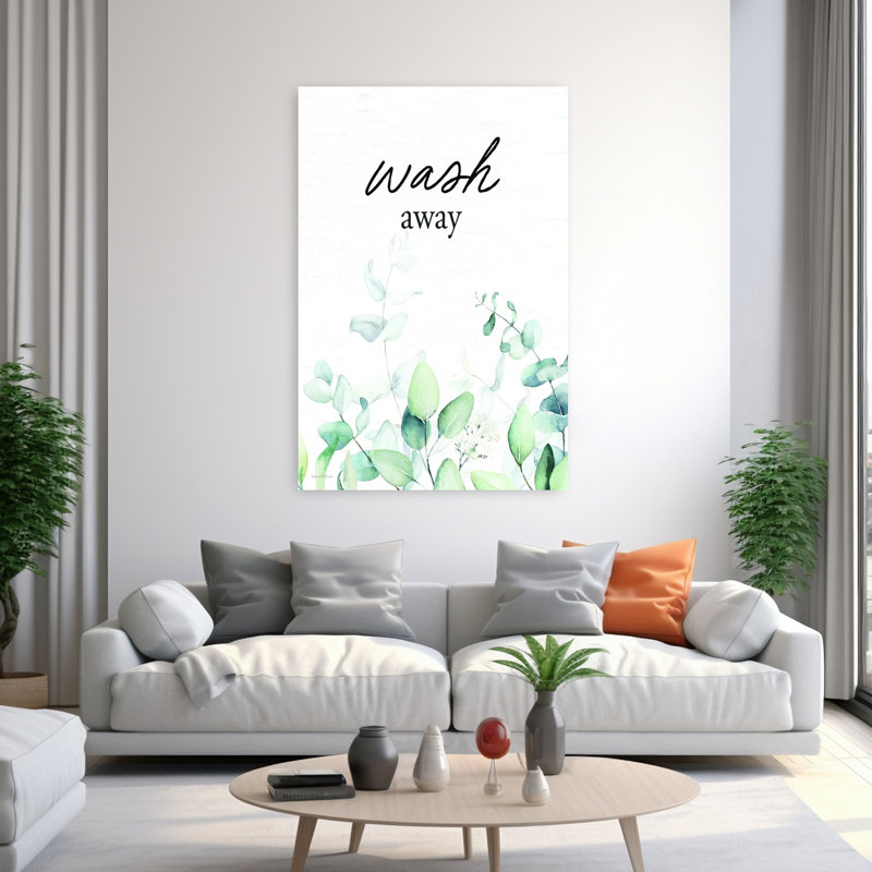 «Wash Away», art mural moderne abstrait nature, H 60 po x l 40 po