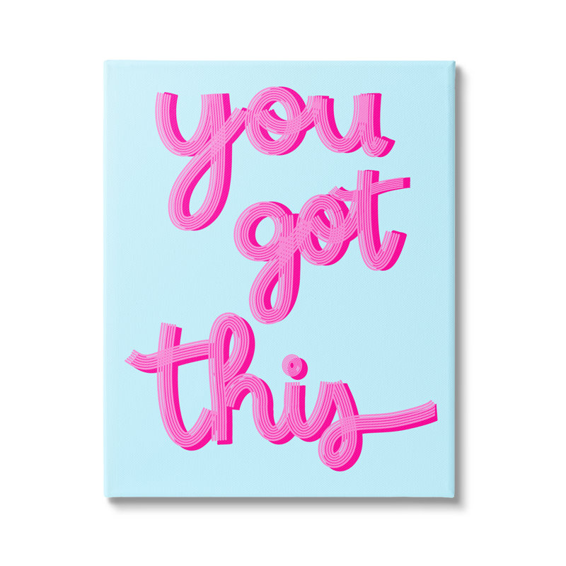 Impression sur toile, "You Got This Pink and Blue", H 40 po x l 30 po x P 1,5 po