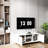 Stylish Tv Stand Suitable For 60 - 69 Inches, Wave Pattern Doors, Open Middle Shelf And Essentials, Removable Shelf, White Cabinet With Gold Highlights In Living Room Modern Inches Tvs, Central Legs