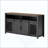 Sideboard With Sliding Barn Door And Mesh Panels,Farmhouse Buffet With Open Storage,Suitable For Living Room, Hallway, Balcony,Kitchen, Office-412624248