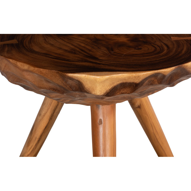 Indent Side Table Natural, 18" H x 22" W x 22" D