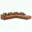 Repose-pieds carré en terre cuite chaude-546773168