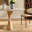 Ensemble de 3 pièces : table à manger ronde en pierre frittée de style moderne du milieu du siècle (43 pouces) avec 2 chaises de cuisine confortables en forme d'arc.-461231249-461231250-461231253