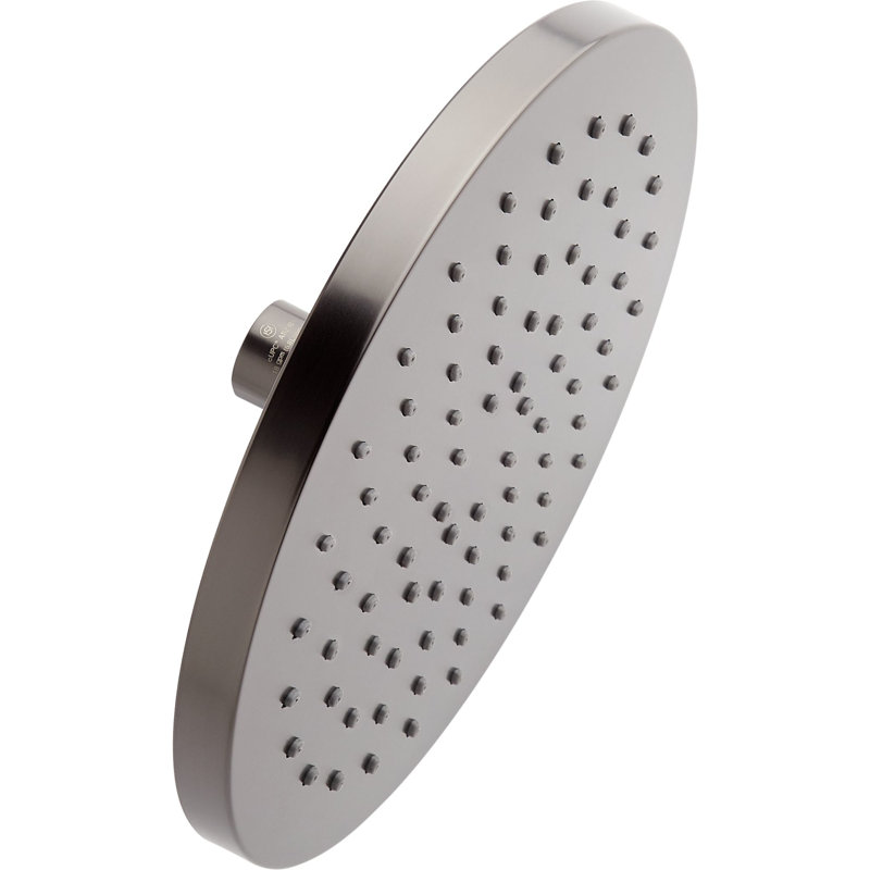 8" Gunmetal Round Rainfall Shower Head - 1.8 GPM