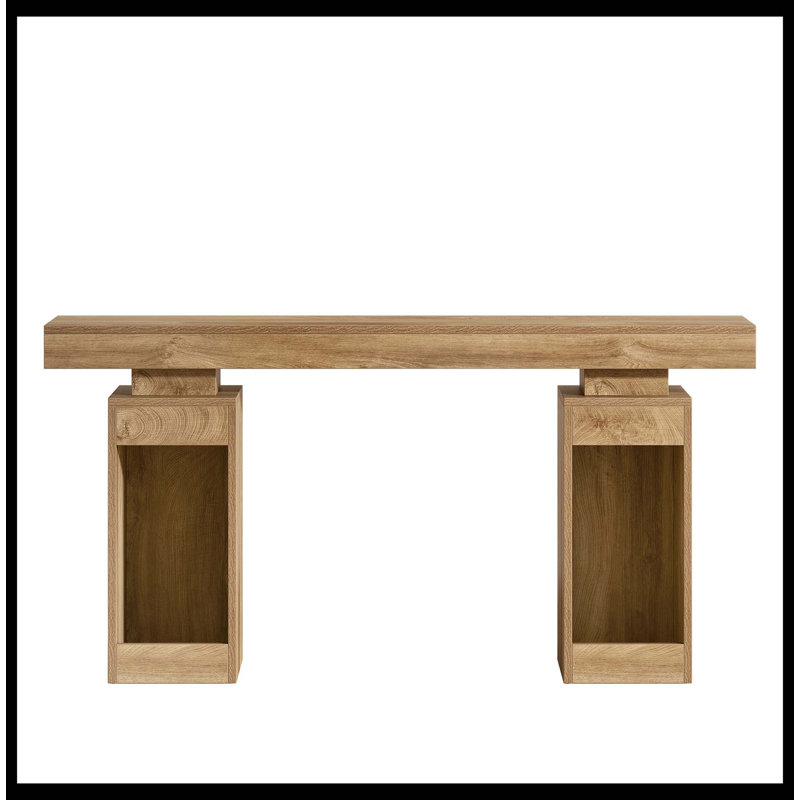 63" Console Table, Wooden Entryway Table Foyer Stand
