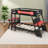 Multifunctional Twin Size Bunk Beds, Wood Gaming Desks, Modern Red