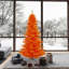 Orange Fir Lighted Artificial Fir Christmas Tree-1629392200