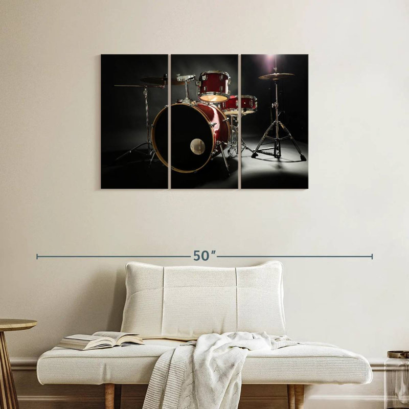 Abarca Red Drum Set, 24" H x 38" W