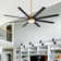 Jamii-Leigh Large Indoor/Covered Outdoor Modern Ceiling Fan with Led Lights and Remote, 6-Speed, Reversible Quiet DC Motor, Timer, 8-ABS-Blade