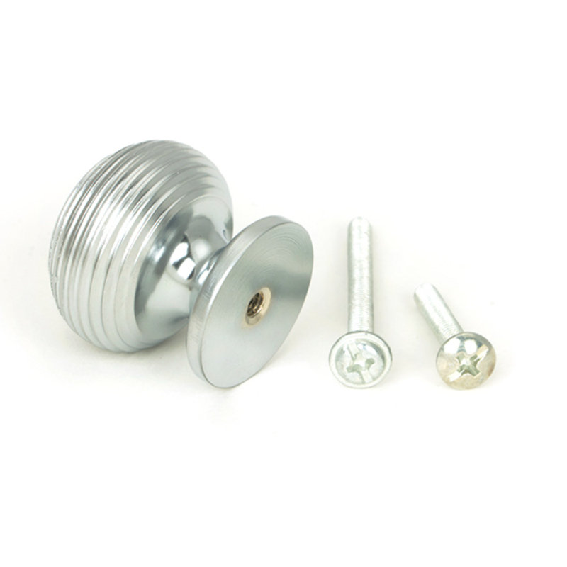 Round Knob, Satin Chrome, 3 cm