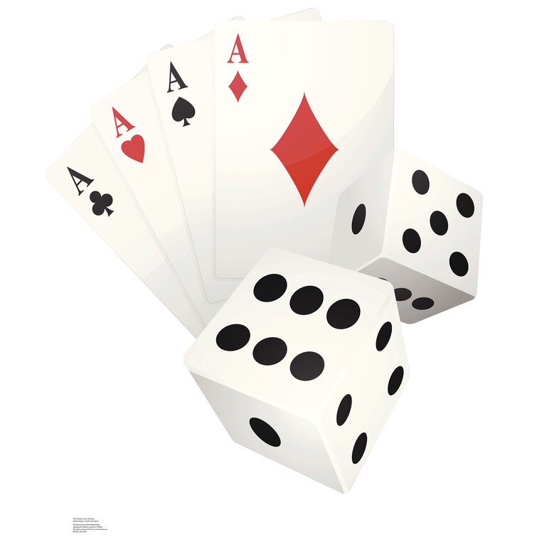 Vegas Cards and Dice - Cardboard Standup