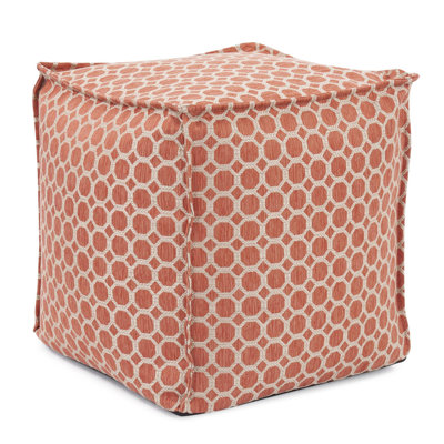 Square Pouf Pyth Coral