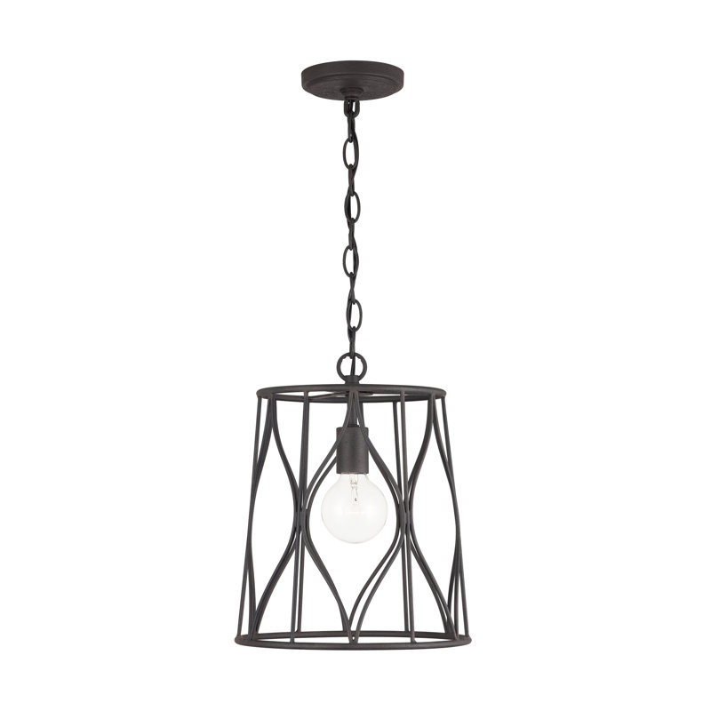 Warlo 1 - Light Rustic Iron Lantern Pendant