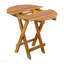 Table d'appoint d'extérieur pliable et réglable en bois d'acacia (finition teck)