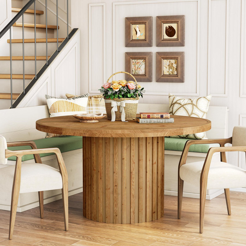 Round Solid Wood Dining Table