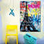 «Grunge Eiffel Tower», reproduction sur toile-953194457