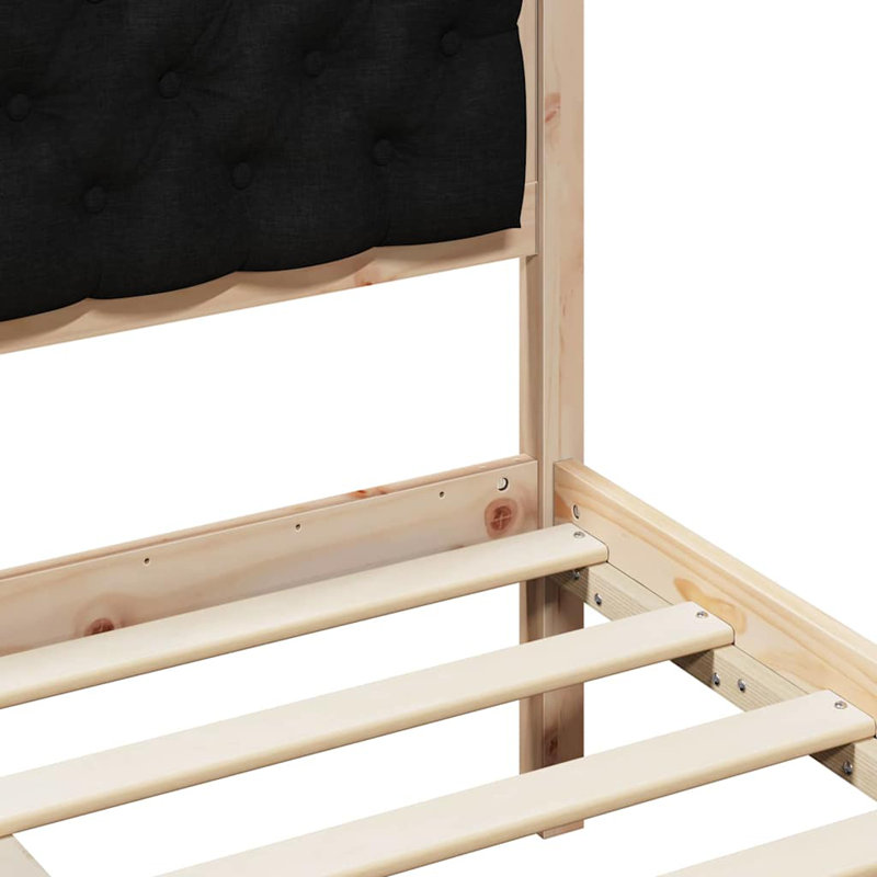 Bed, Natural/Black, Super King (6')