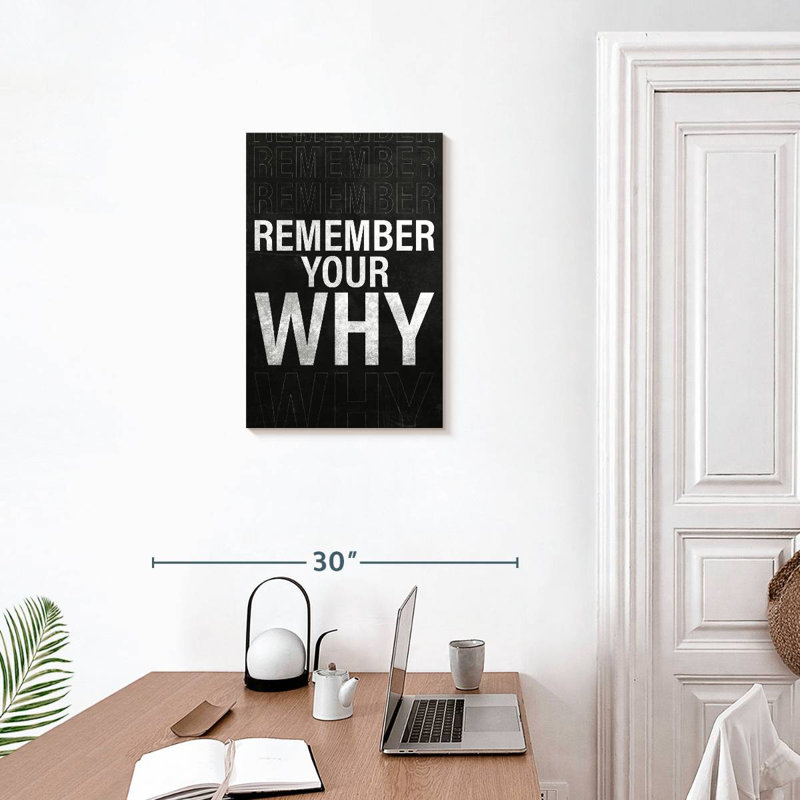 Always Remember Your Why, 24" H x 16" W