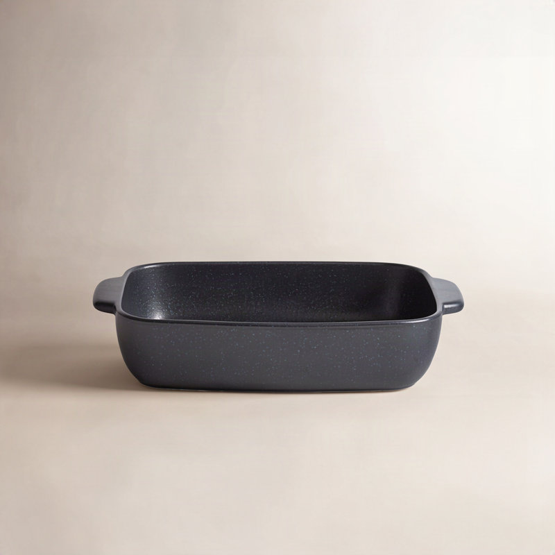 Pacifica Rectangle Stoneware Bakeware Baking Dish, 12.9" L x 8.8" W, Seed Gray