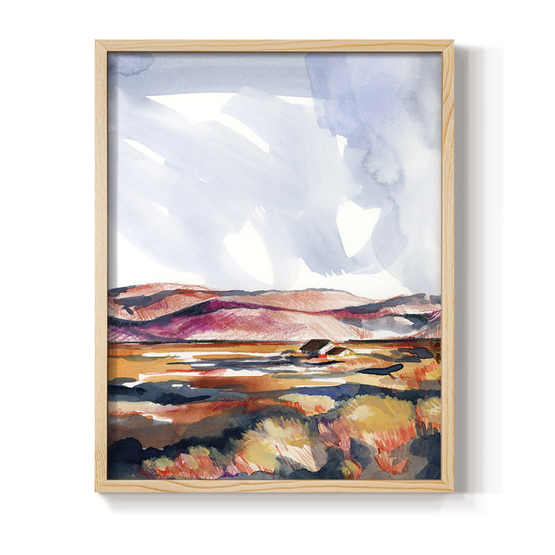 «Chromatique paysages I», reproduction encadrée - bois massif, H 15 po x l 12 po