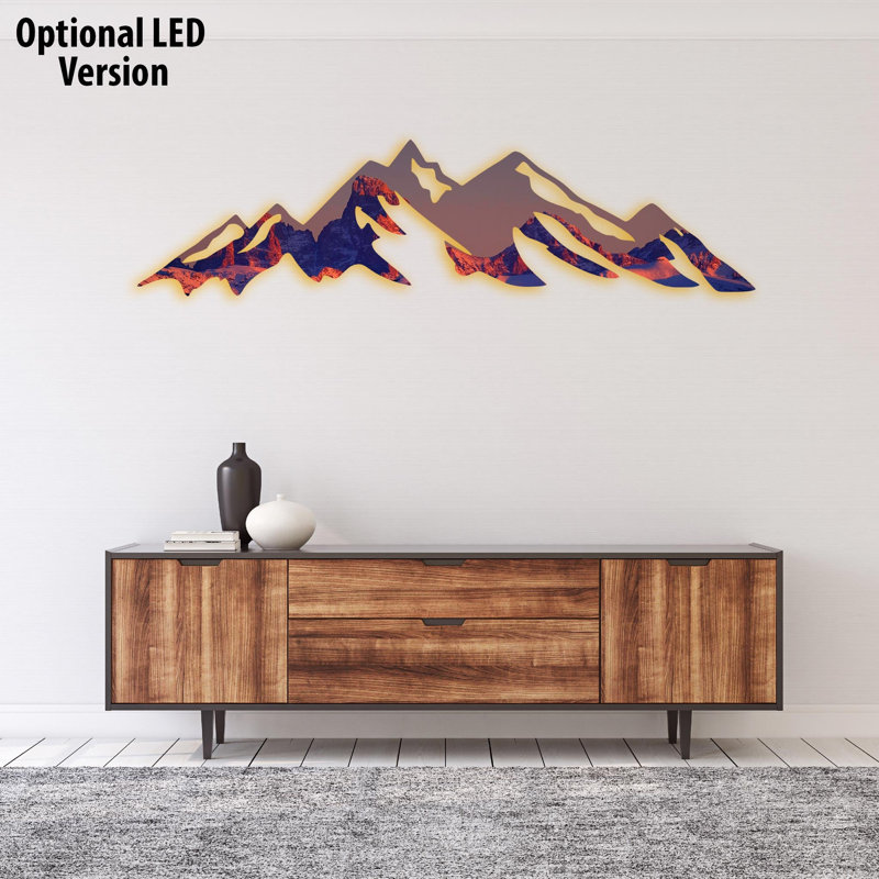 Art mural Grand Teton Sunset, H 12 po x l 46 po x P 0,12 po