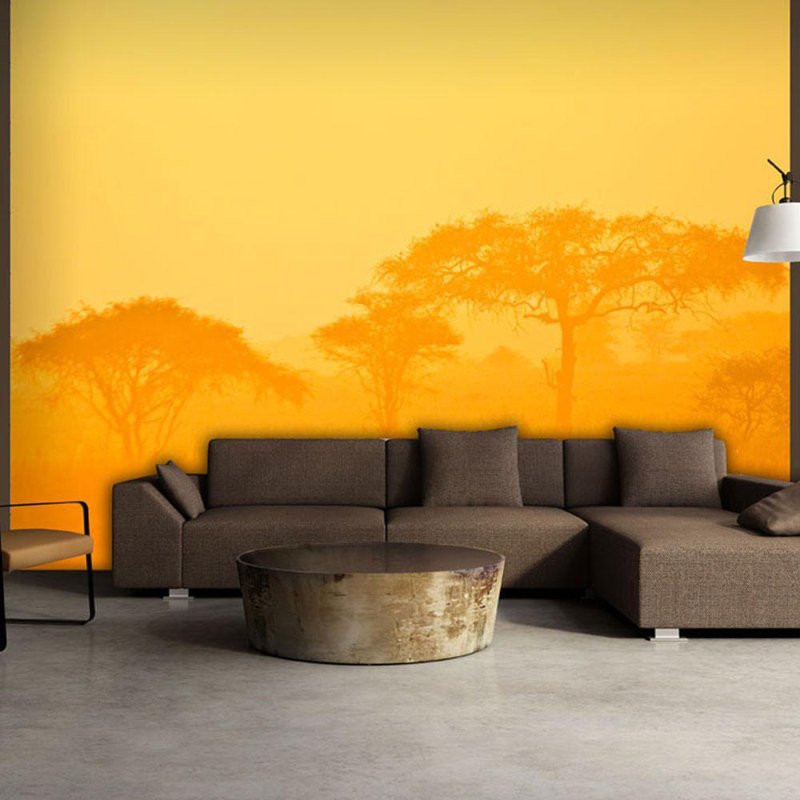 Murale savane orange Debernardo, L 90 po x l 118 po