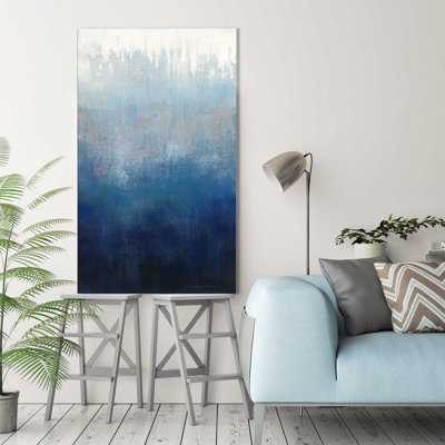 « silver wave i », reproduction de peinture à l’acrylique sur toile