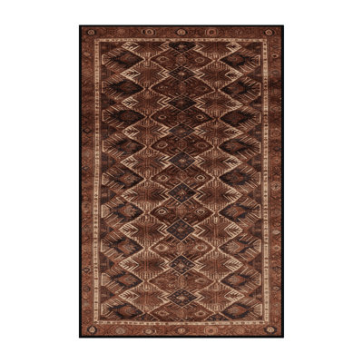 Machine Washable Persian Brown Area Rug
