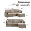 Canapé modulaire réversible avec repose-pieds 4 pièces Sarang-1950948286