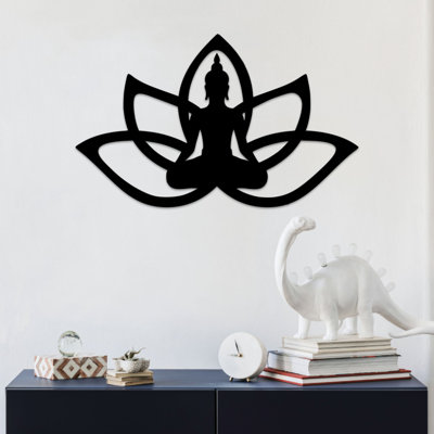 Buddha Lotus Flower Metal Wall Décor