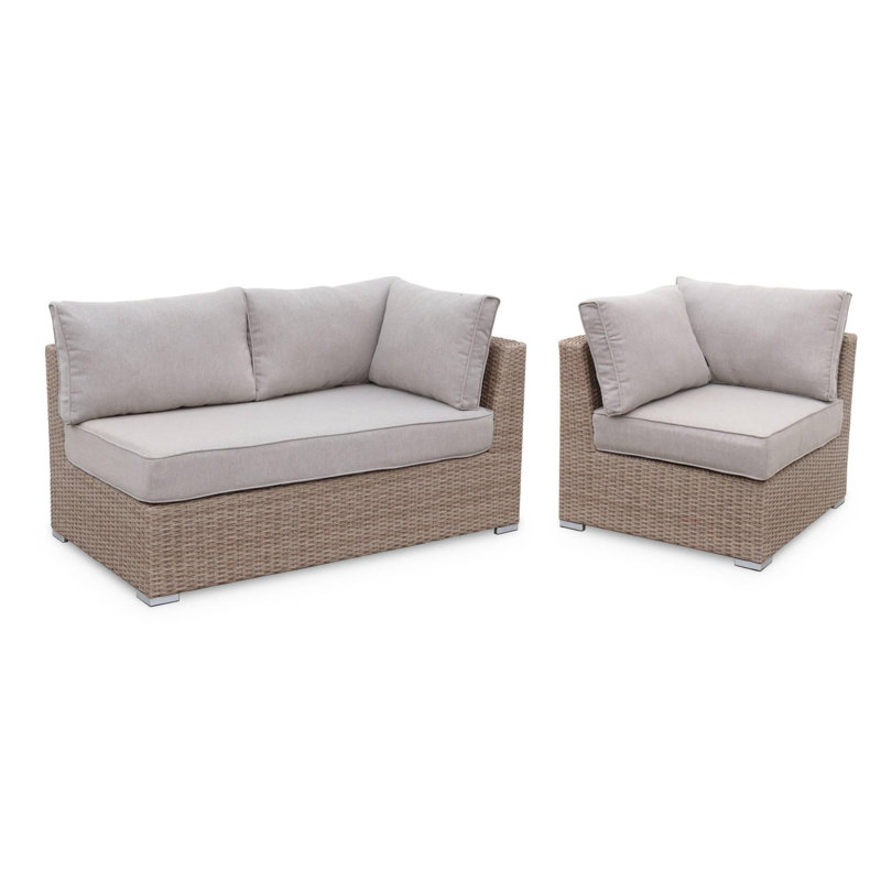 Wynnbrook 14 Seater Rattan Sofa Set, Natural