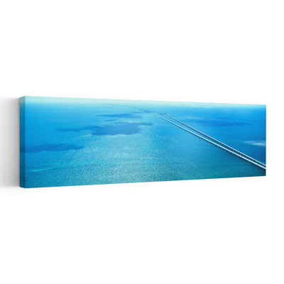 Seven Miles Bridge Florida Keys Fl Usa Contemporary Ocean Seascape Wall Art