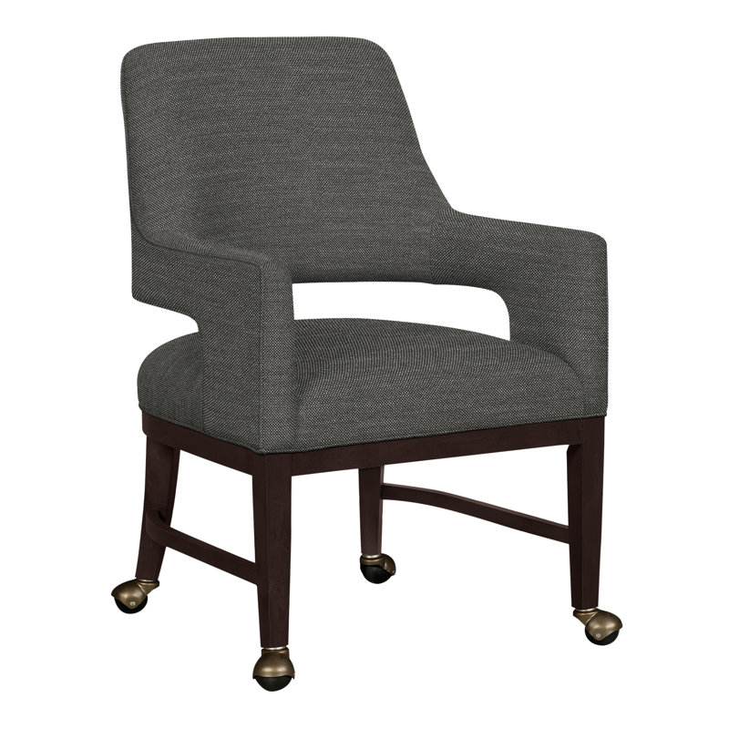 Chaise avec accoudoirs Josie Grande, Perigold Ishi Platinum, Espresso