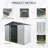 Outdoor Metal Storage Shed with Sliding Door and foundation for Backyard, Patio, Lawn-111523149