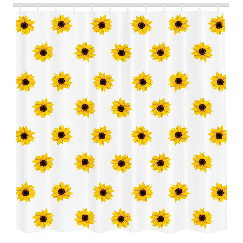 Floral Shower Curtain with Hooks Included, 75" H x 69" W