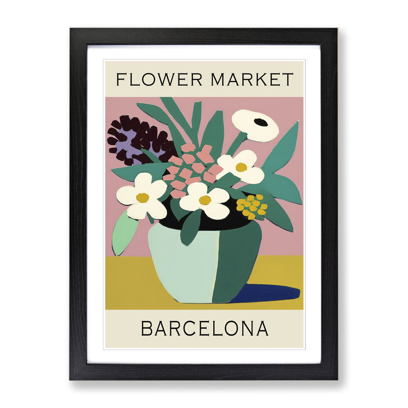 Barcelona Flower Market Exhibition No.3 - Framed Print, 46cm H x 34cm W x 2cm D