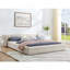 Structure de lit tapissier grand format avec tissu épais, lit plateforme grand format en chenille avec tête de lit et structure solide-1130897506