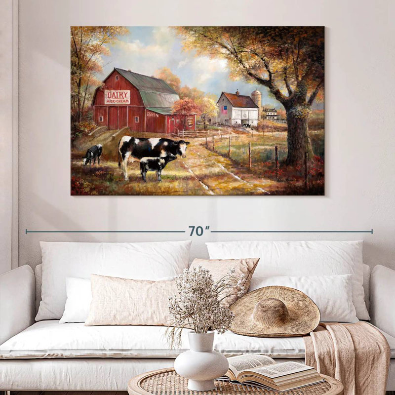 Souvenirs à la ferme, H 34 po x l 51 po