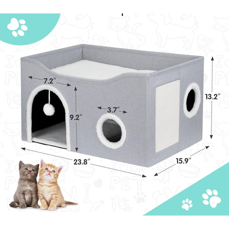 Lit pour animaux Frayah, Gris clair