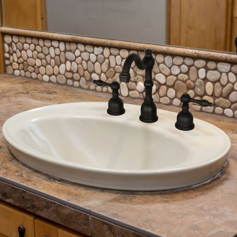 Robinet pour salle de bain large, Bronze huilé