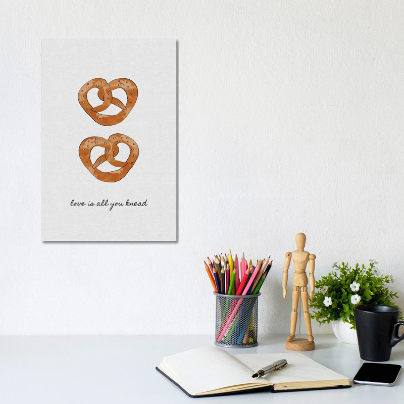 Love Is All You Knead by Orara Studio - Wrapped Canvas Gallery-Wrapped Canvas Giclée, 20.32 cm H x 30.48 cm W