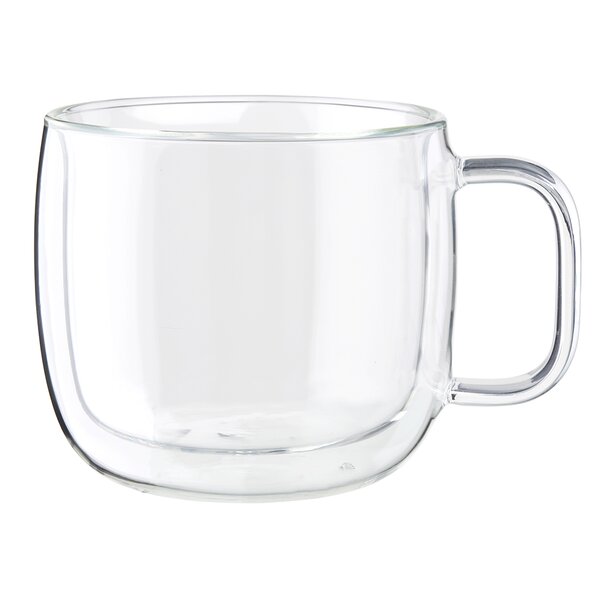 Zwilling J.A. Henckels Sorrento Plus 8-pc Double Wall Glass Coffee Mug Set, 12 oz Capacity