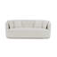 Canapé Odette en chenille beige avec 4 coussins