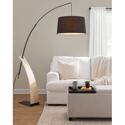 Lampe sur pied arquée 74 po Demariana