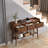 Fluted Console Table With 3 Drawers And Open Storage Shelf, Console Sofa Table For Living Room-1546034928
