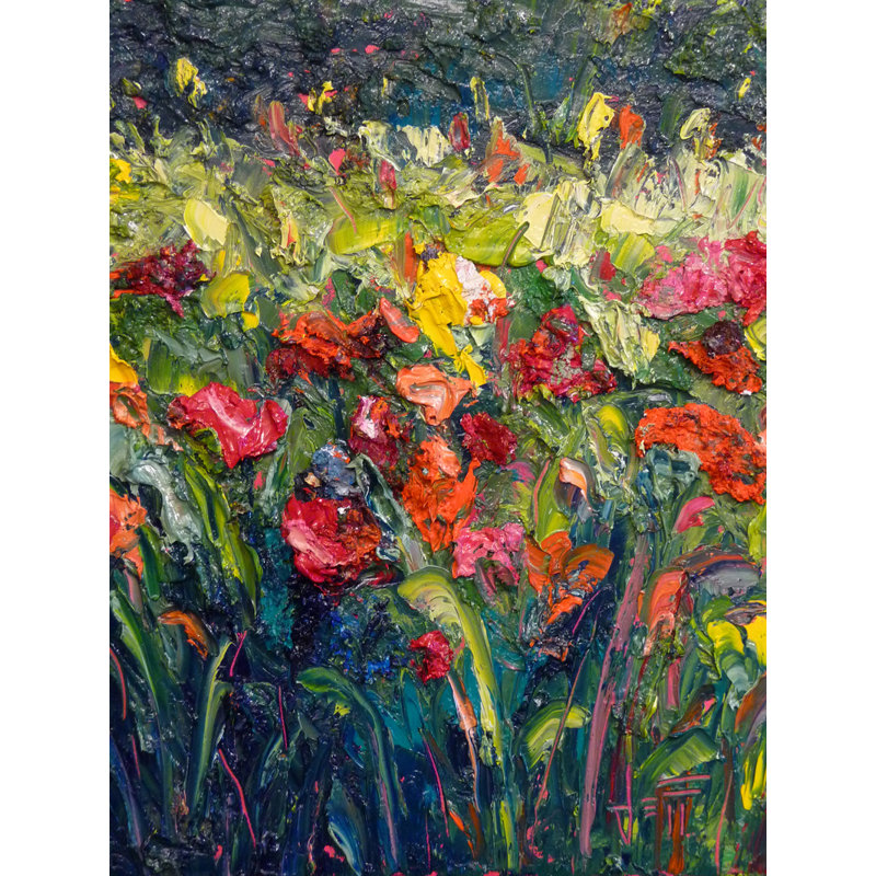 «Thick Bloom» par Jeff Boutin - reproduction d'art textuel sur toile, H 24 po x l 32 po x P 1,5 po