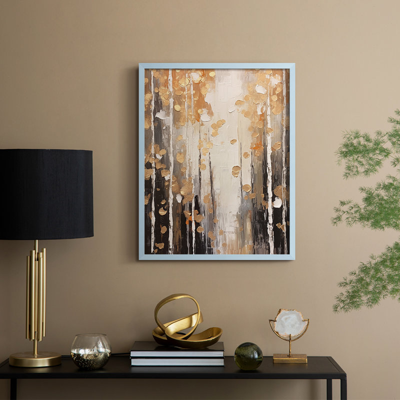 Impression encadrée FLORAL Series DCCXIX - bois massif, Bleu, H 21 po x l 17 po