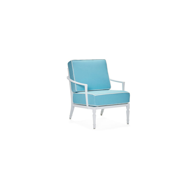 Tuoro By Alexa Hampton Lounge Chair, Chestnut Brown, Pewter