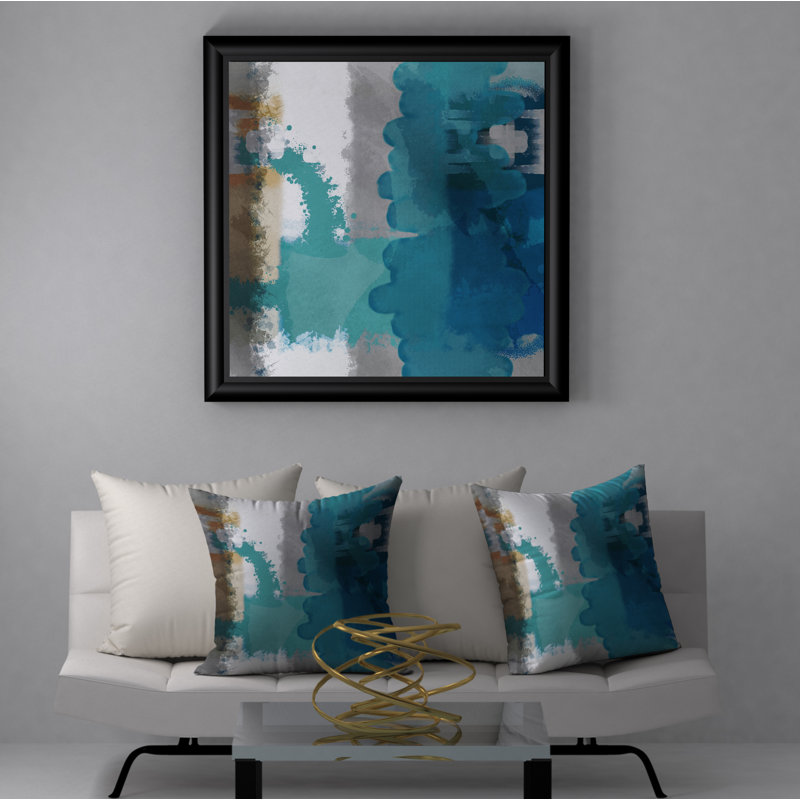 Abstract Throw Pillow, 20" H x 20" W